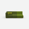 Modular 3-seater sofa with reclining function from the front