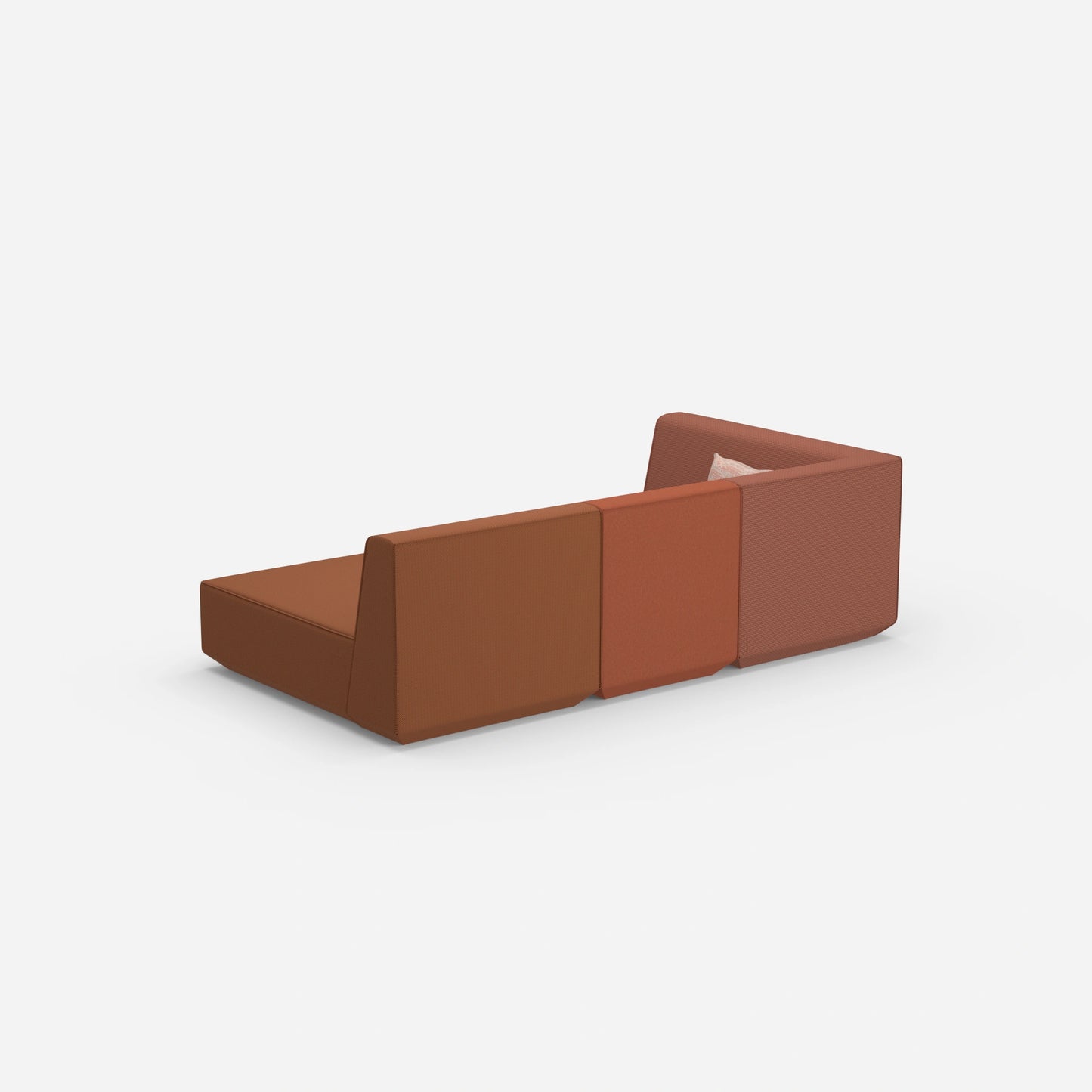 Modular 3-seater sofa with reclining function from behind