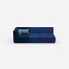 Modular 3-seater sofa with reclining function from the front