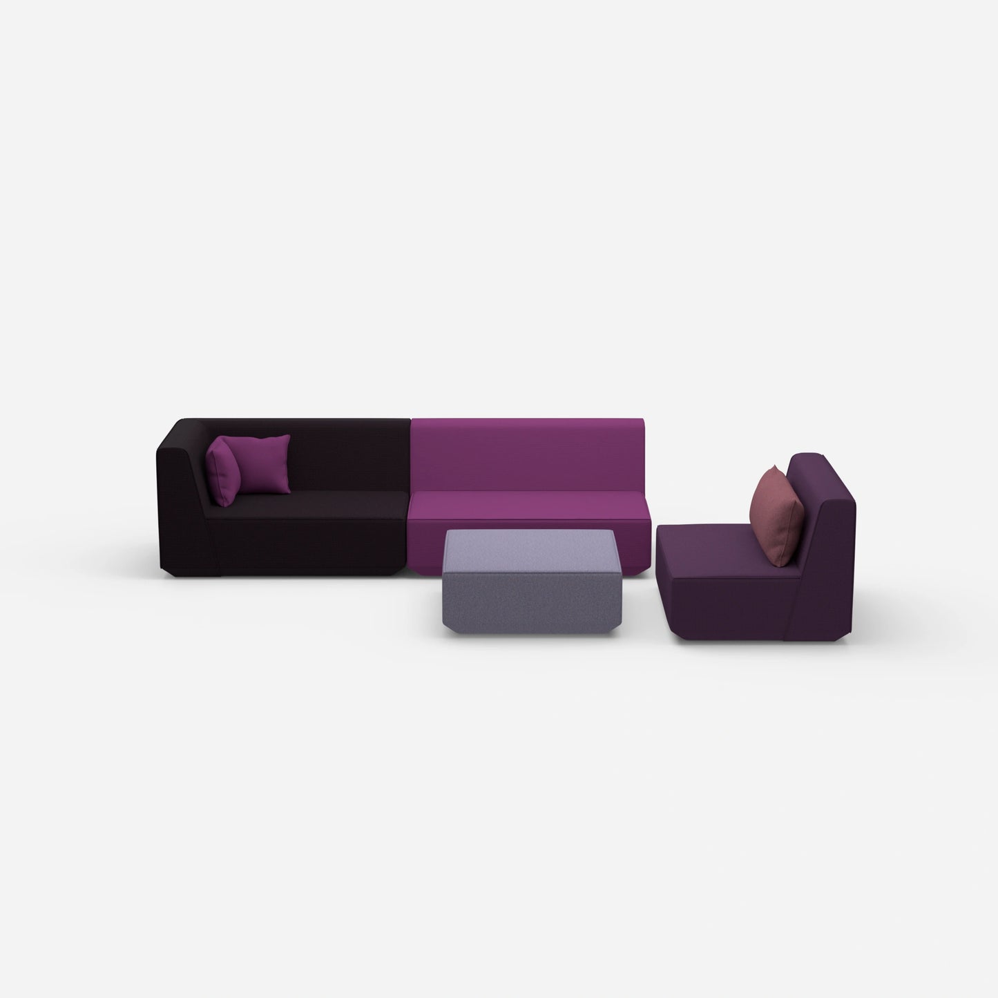 3-seater sofa plus armchair from the front