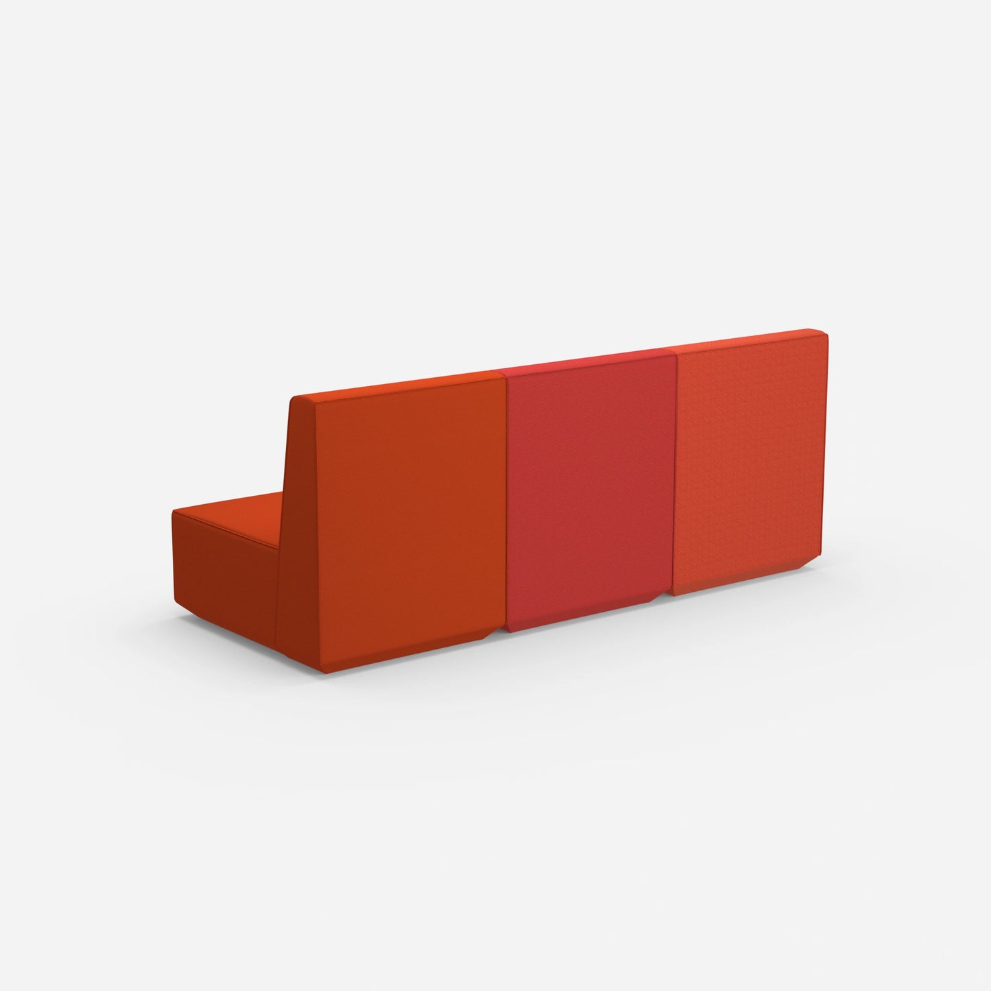 3-seater sofa red from behind
