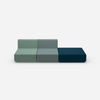 3-seater sofa bed 260 cm wide from the front