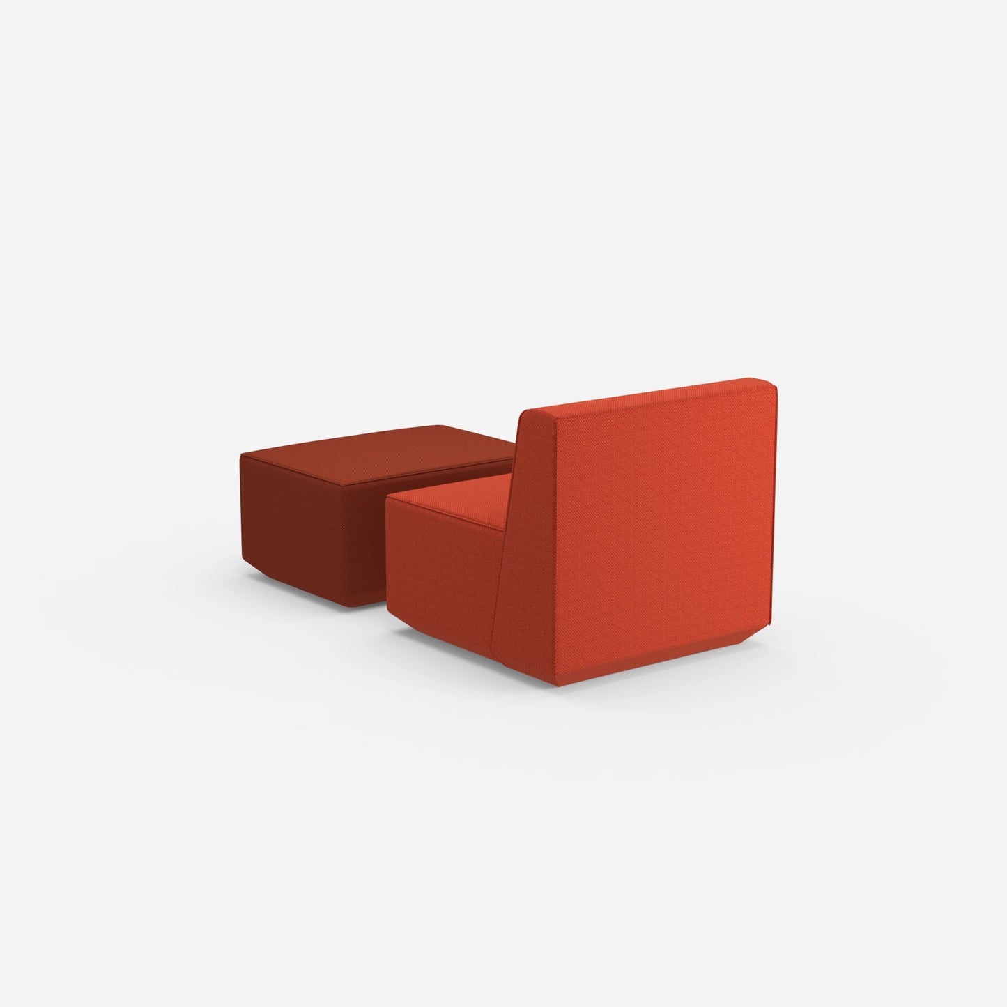 Comfortable reading chair from behind
