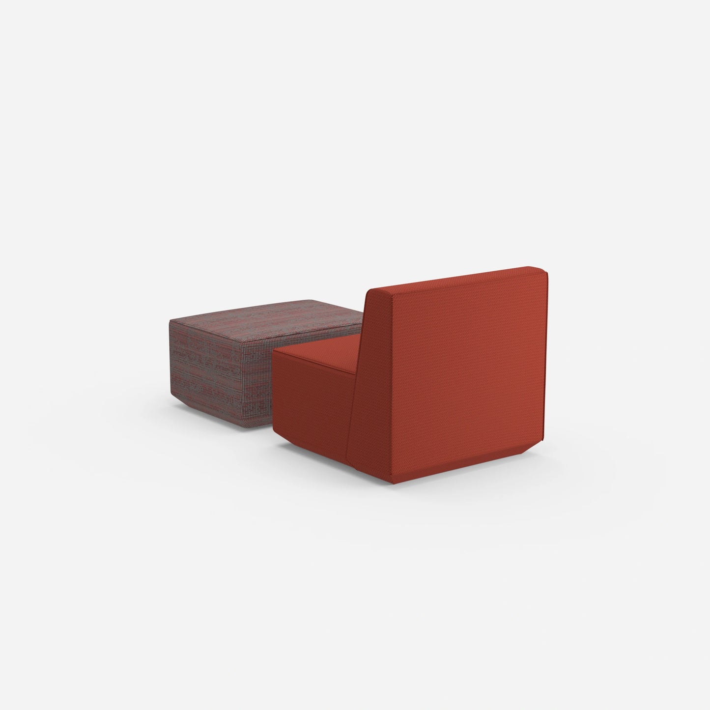 Comfortable reading chair from behind