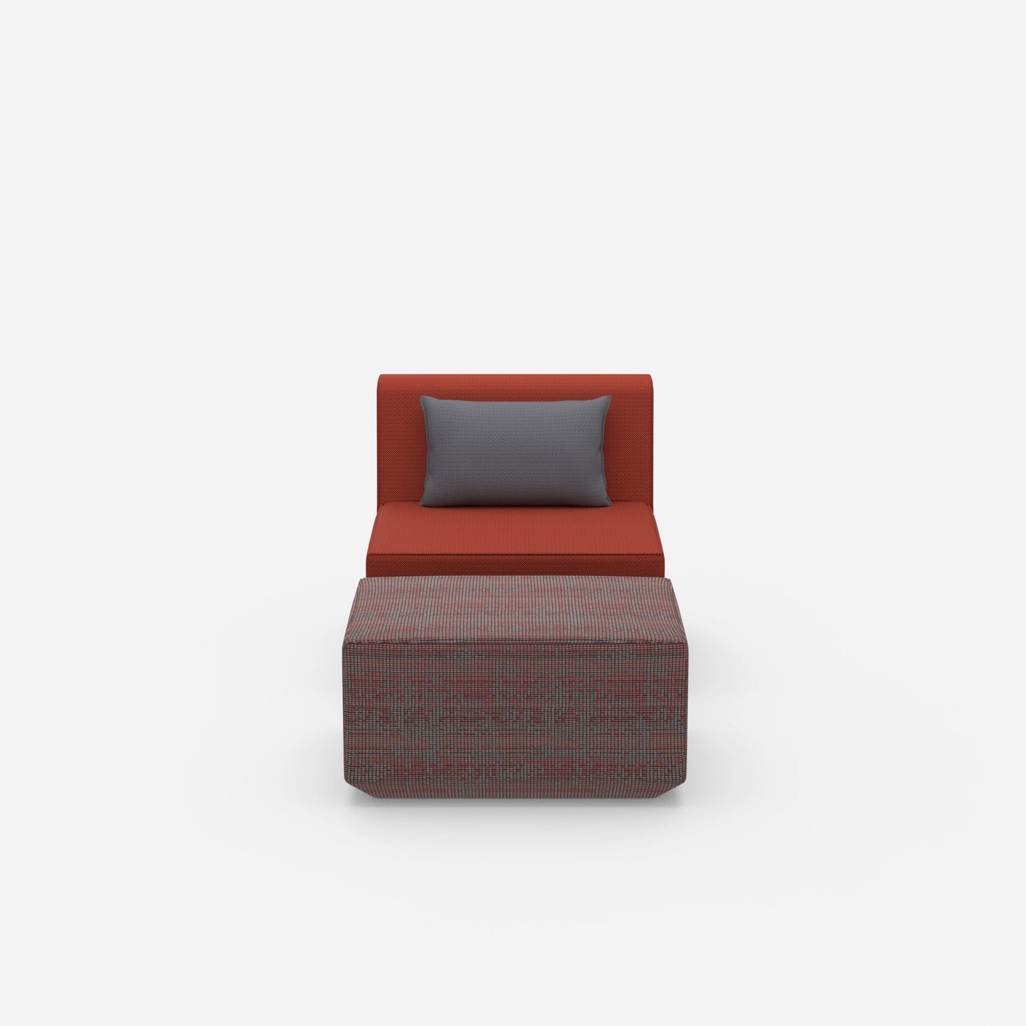 Comfortable reading chair from the front