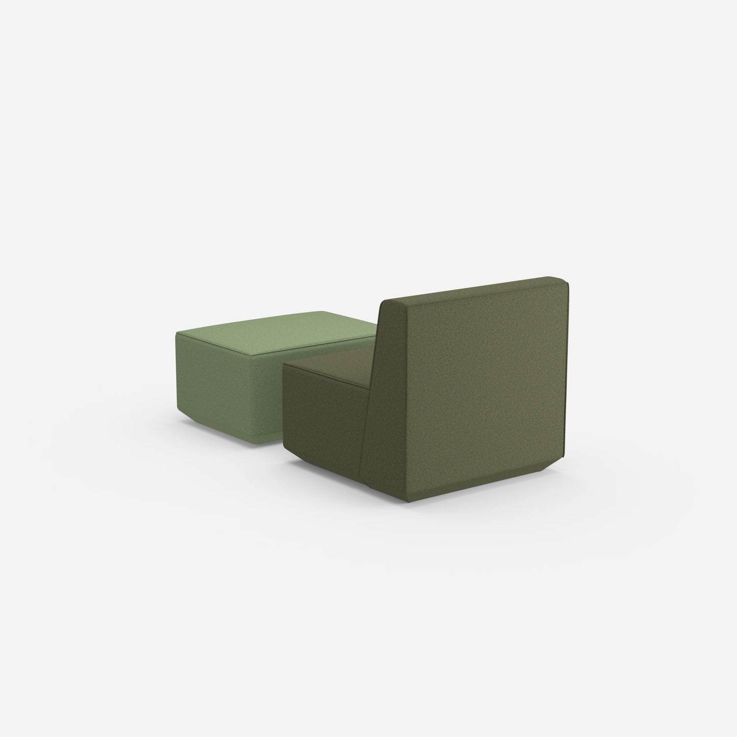 Comfortable reading chair from behind