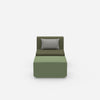 Comfortable reading chair from the front