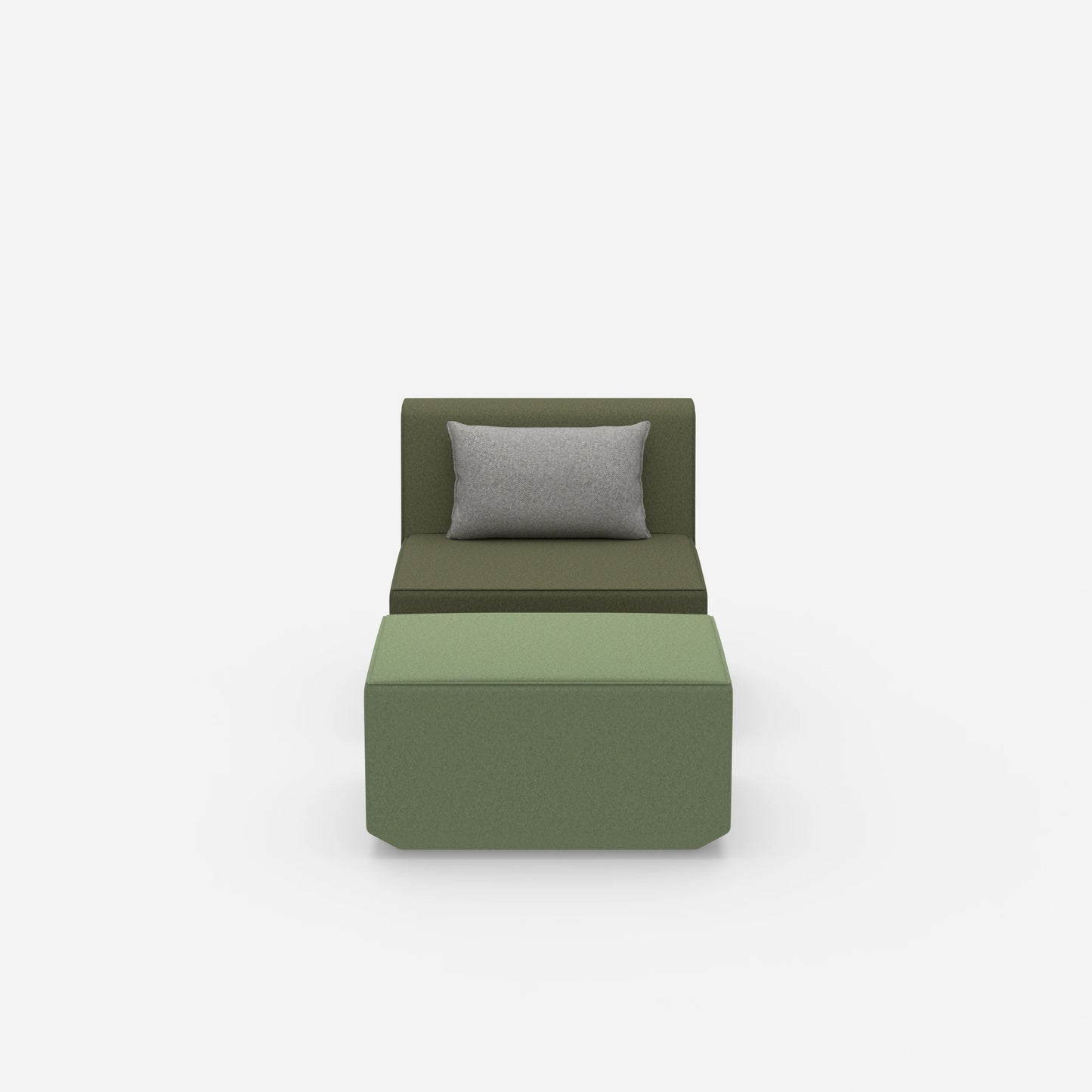 Comfortable reading chair from the front