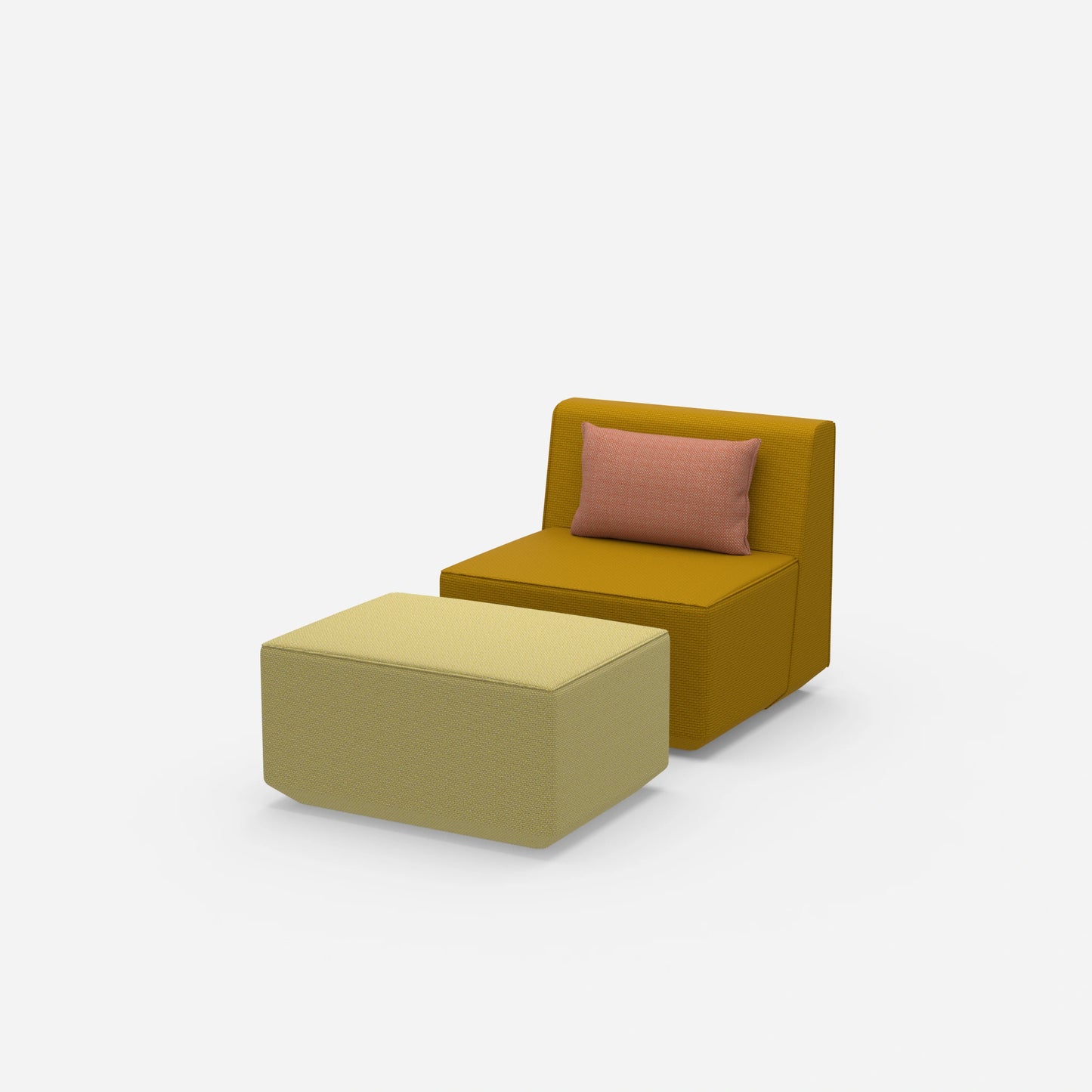 Comfortable reading chair from the side