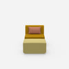 Comfortable reading chair from the front
