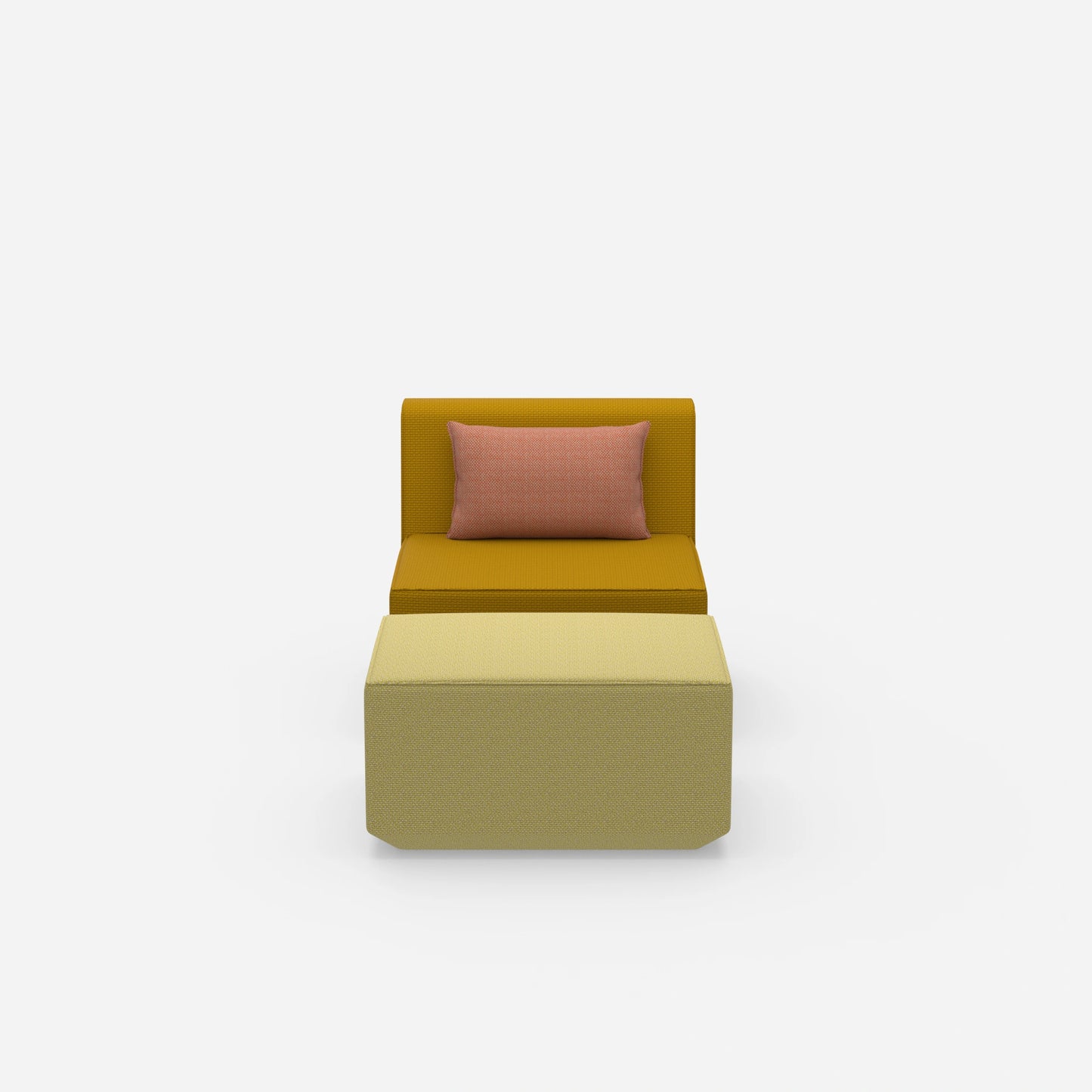 Comfortable reading chair from the front