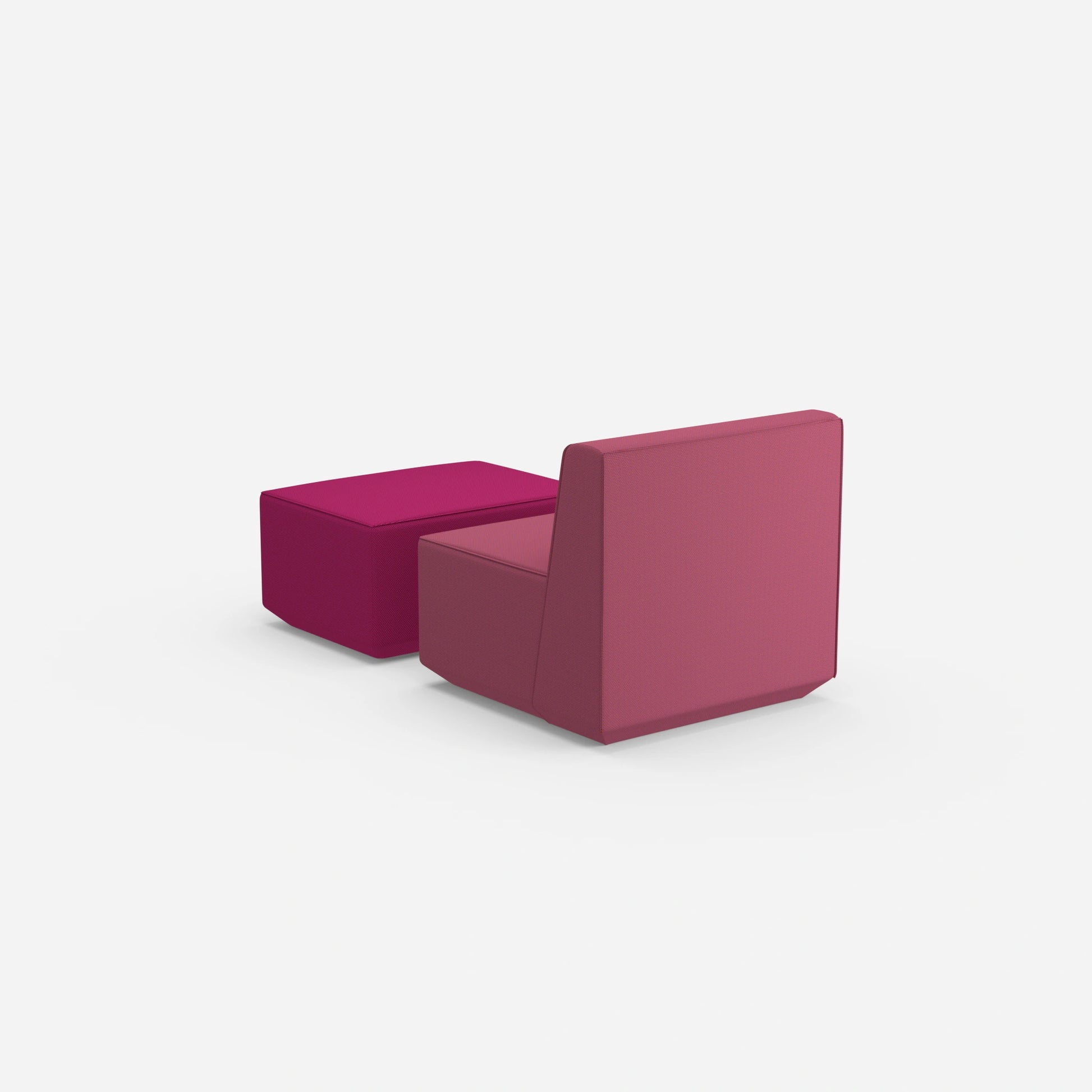 Comfortable reading chair from behind