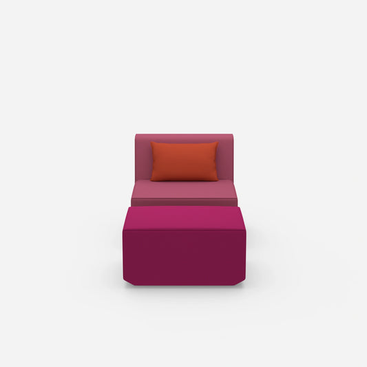 Comfortable reading chair from the front