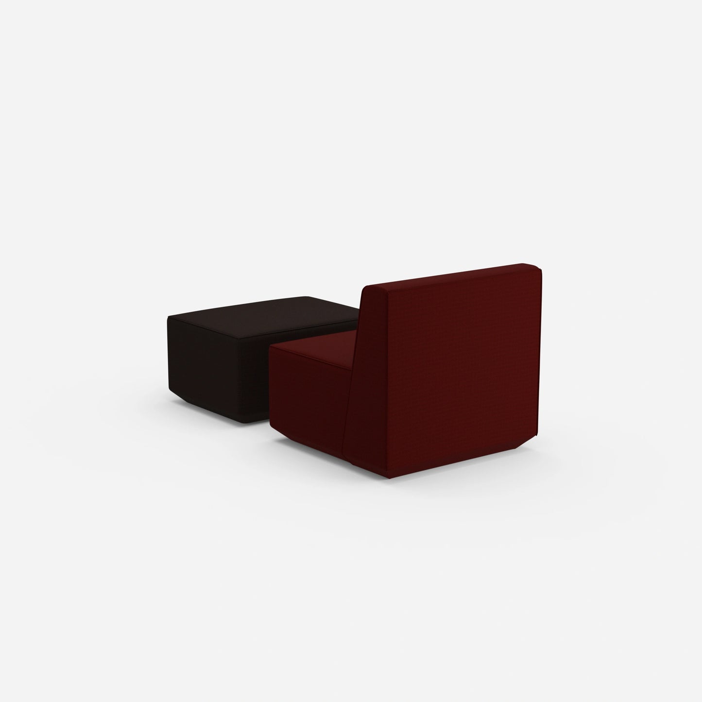 Comfortable reading chair from behind