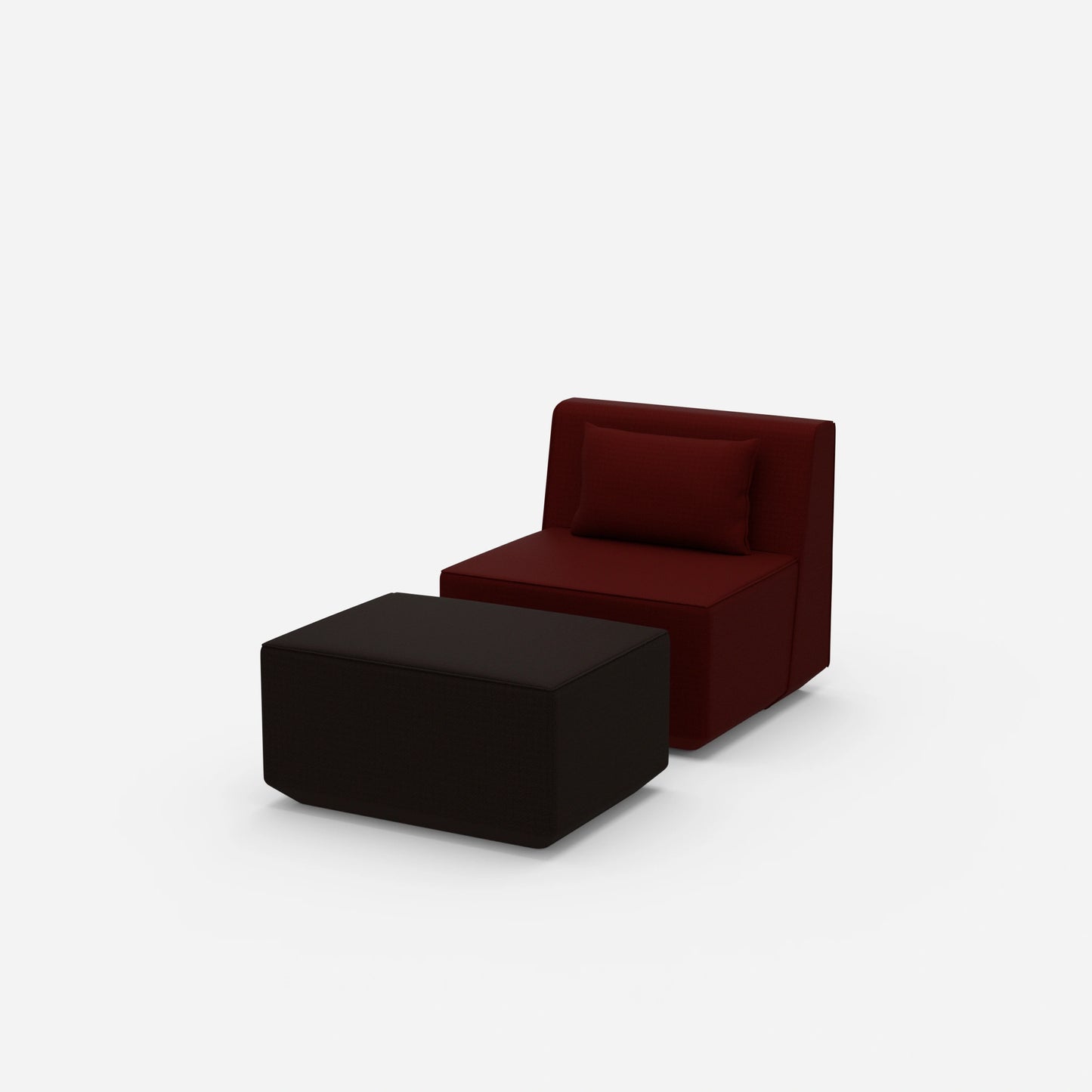 Comfortable reading chair from the side