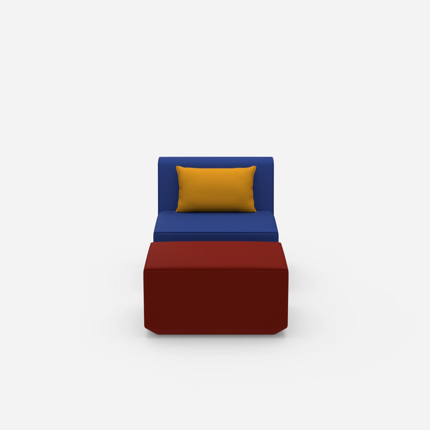 Comfortable reading chair from the front