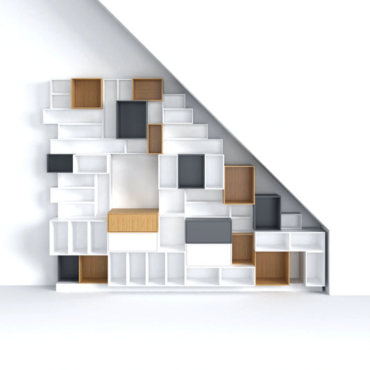 Sloped roof shelf RK047 from the front