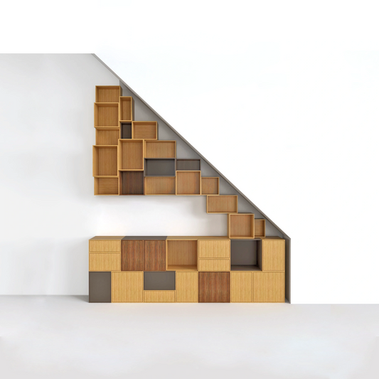 Sloped roof shelf RK109 from the front