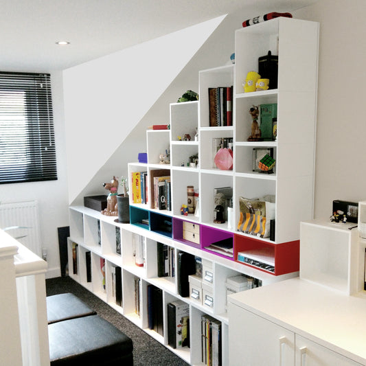 Sloped roof shelf RK244 from the left side