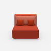 Double sofa 120 cm wide from the front