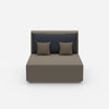 Double sofa 120 cm wide from the front