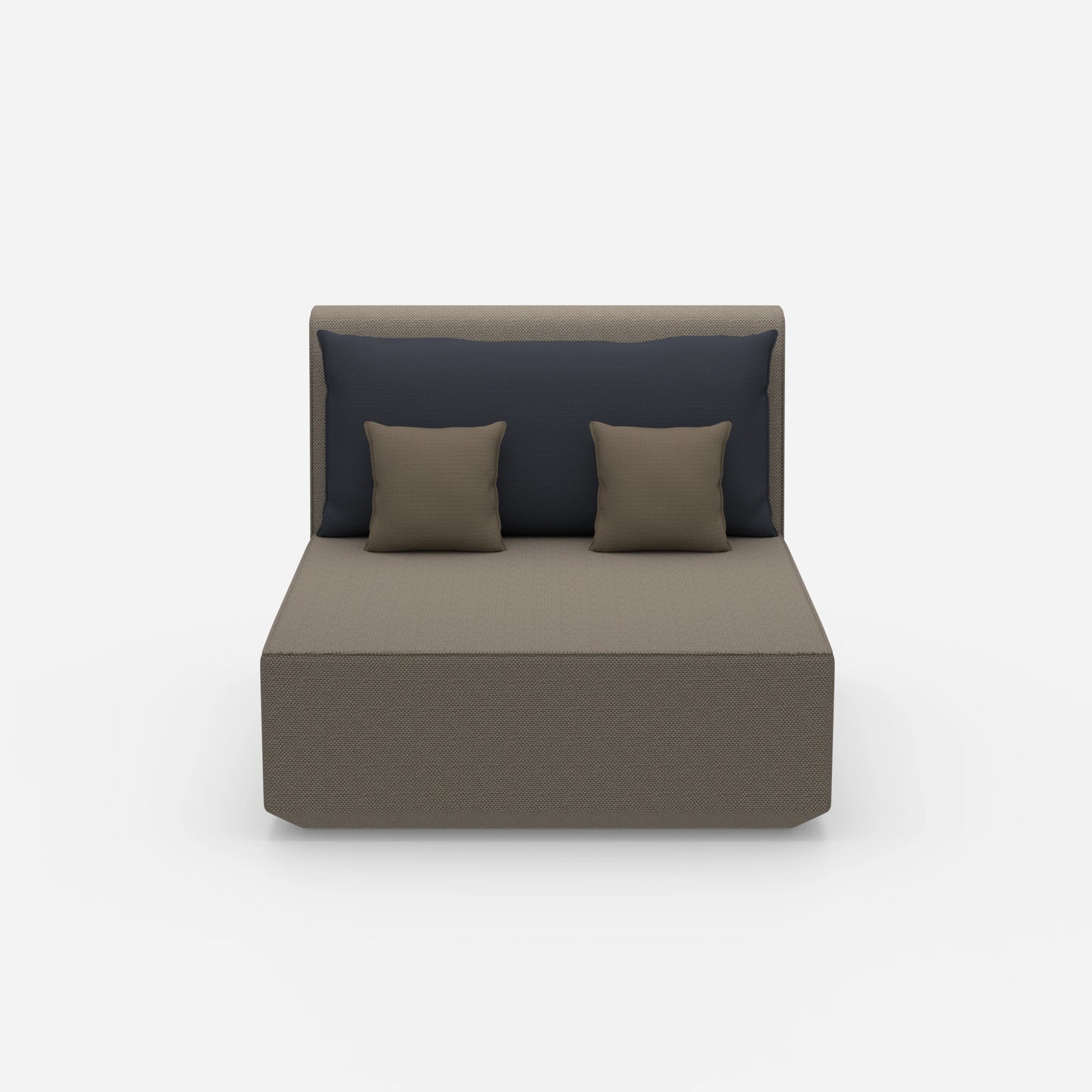 Double sofa 120 cm wide from the front