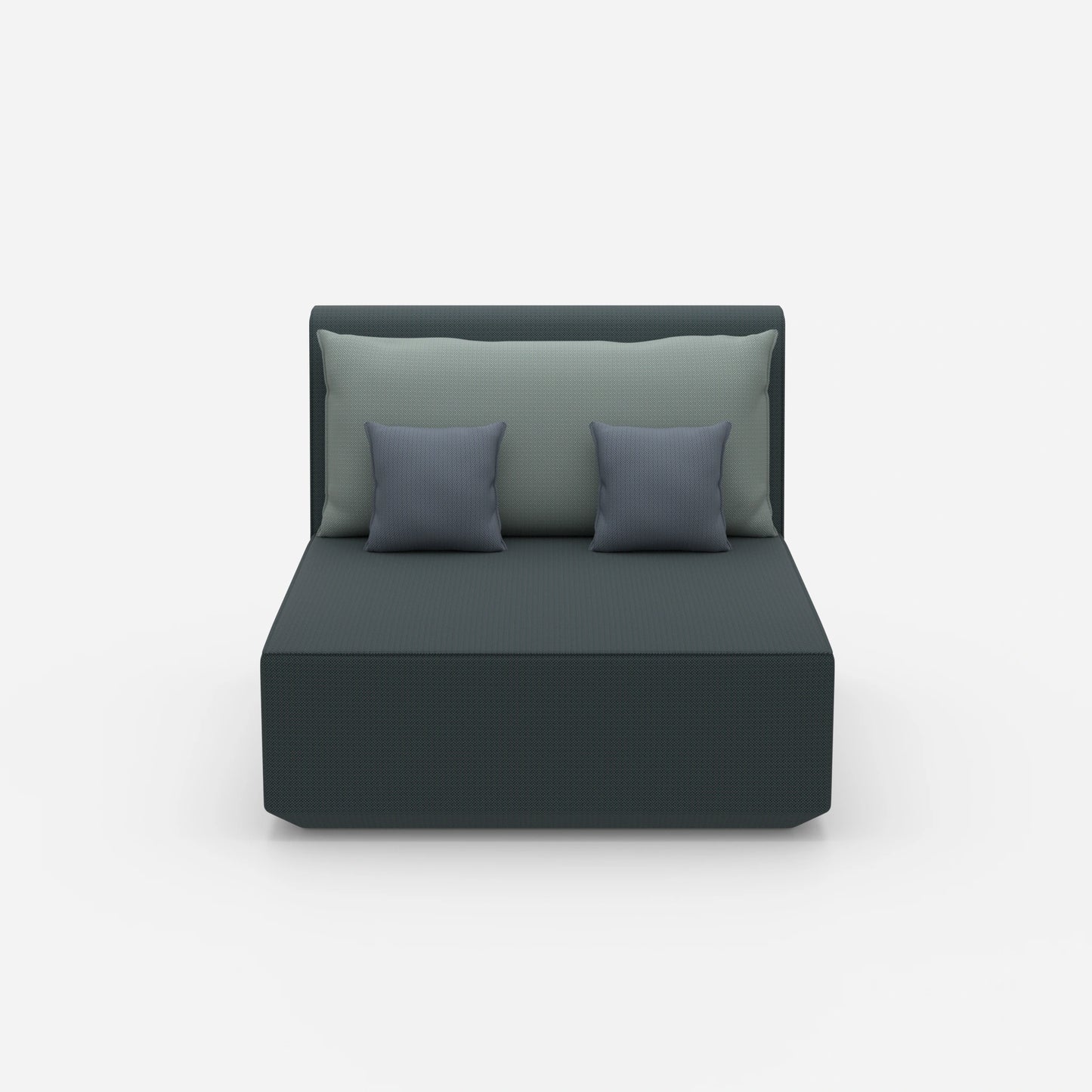Double sofa 120 cm wide from the front