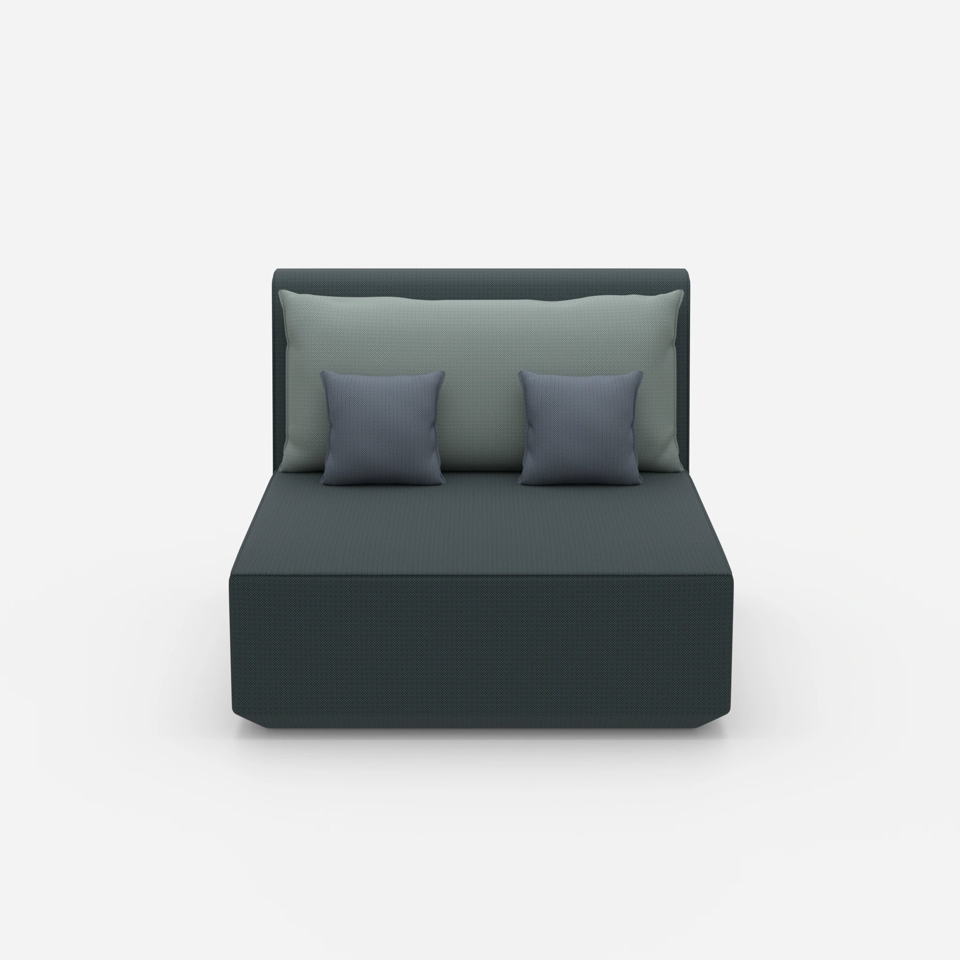 Double sofa 120 cm wide from the front