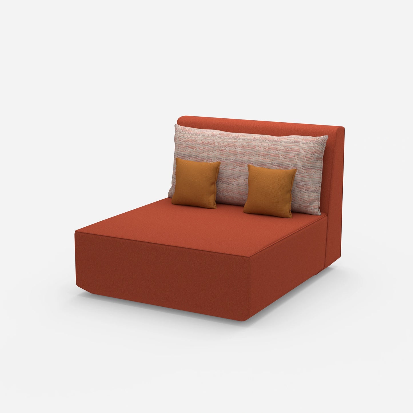 Double chaise longue 120 cm wide from the side