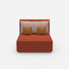 Double sofa 120 cm wide from the front