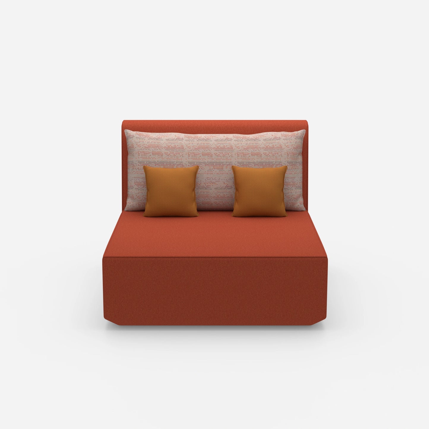 Double sofa 120 cm wide from the front