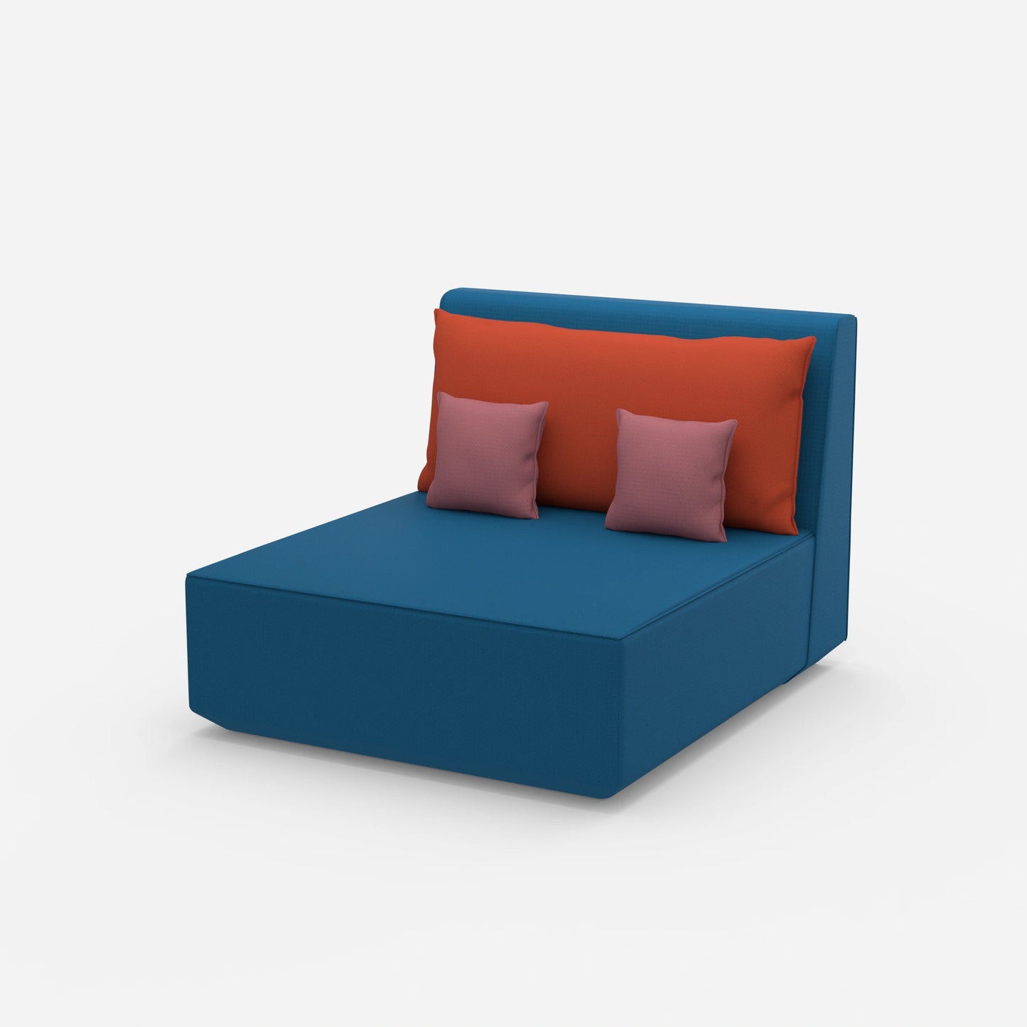 Double chaise longue 120 cm wide from the side