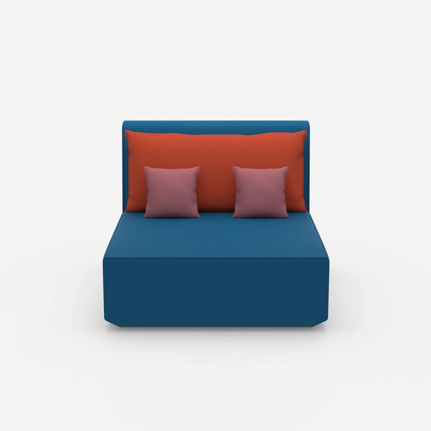 Double sofa 120 cm wide from the front