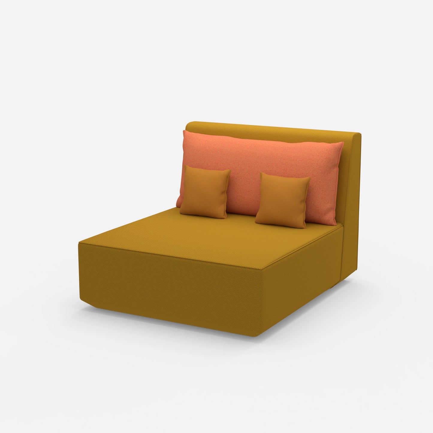 Double chaise longue 120 cm wide from the side