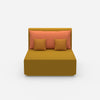Double sofa 120 cm wide from the front
