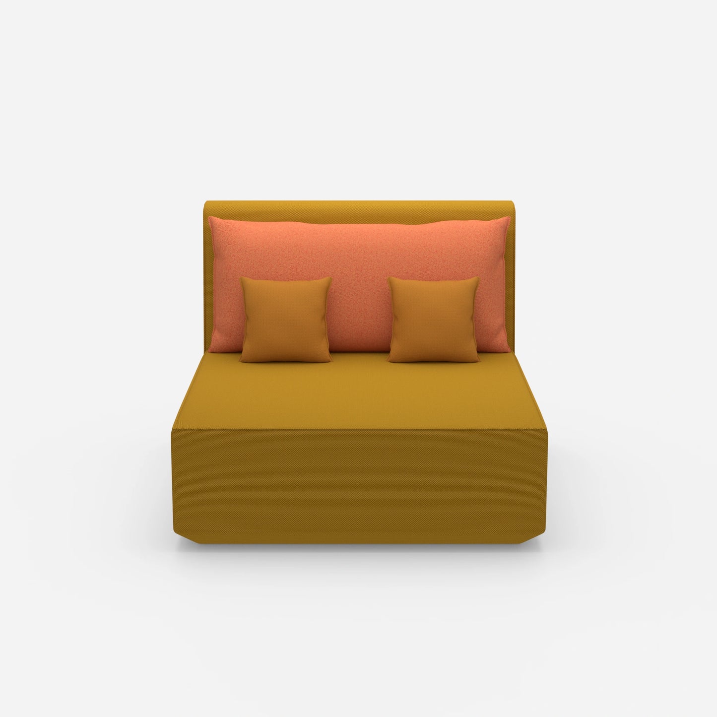 Double sofa 120 cm wide from the front