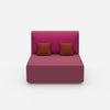 Double sofa 120 cm wide from the front