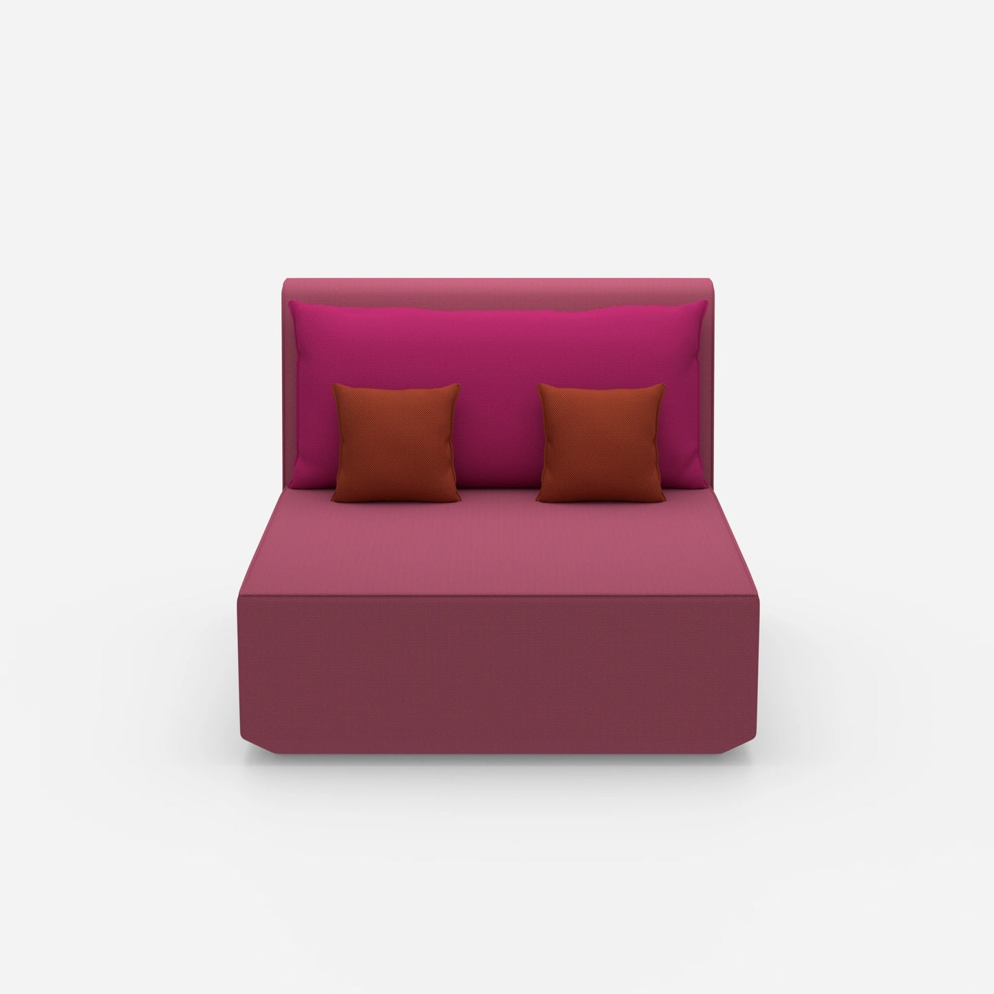 Double sofa 120 cm wide from the front