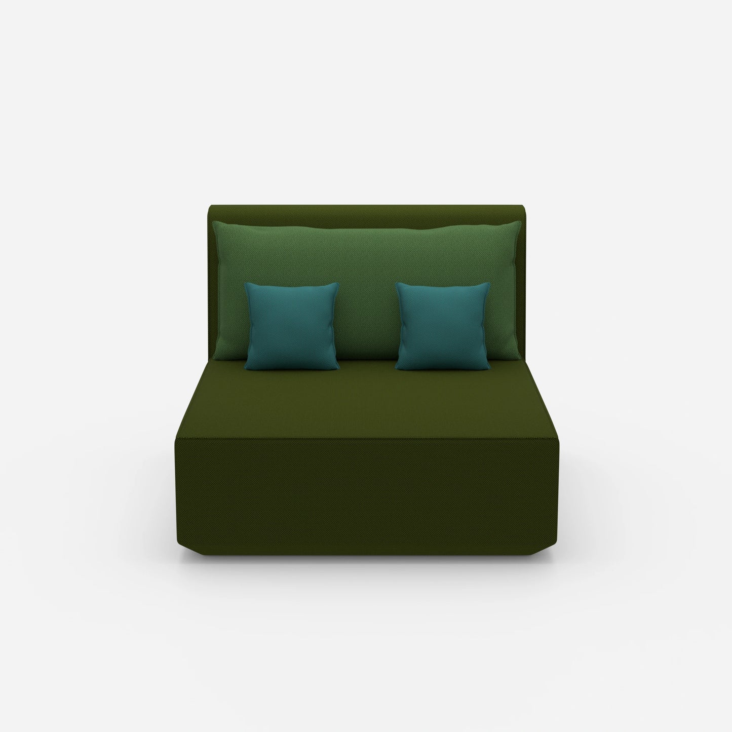 Double sofa 120 cm wide from the front