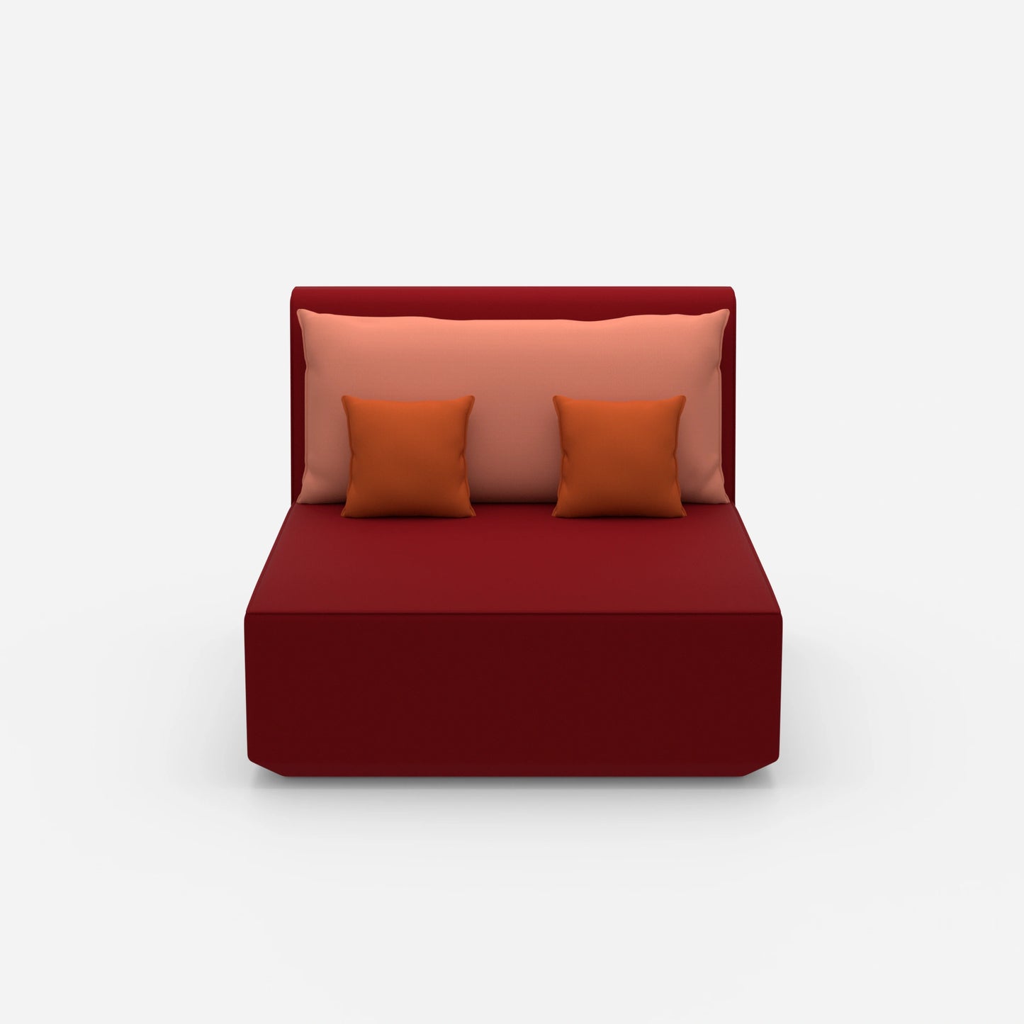 Double sofa 120 cm wide from the front