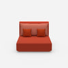 Double chaise longue from the front