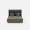 Double chaise longue from the front