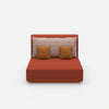 Double chaise longue from the front