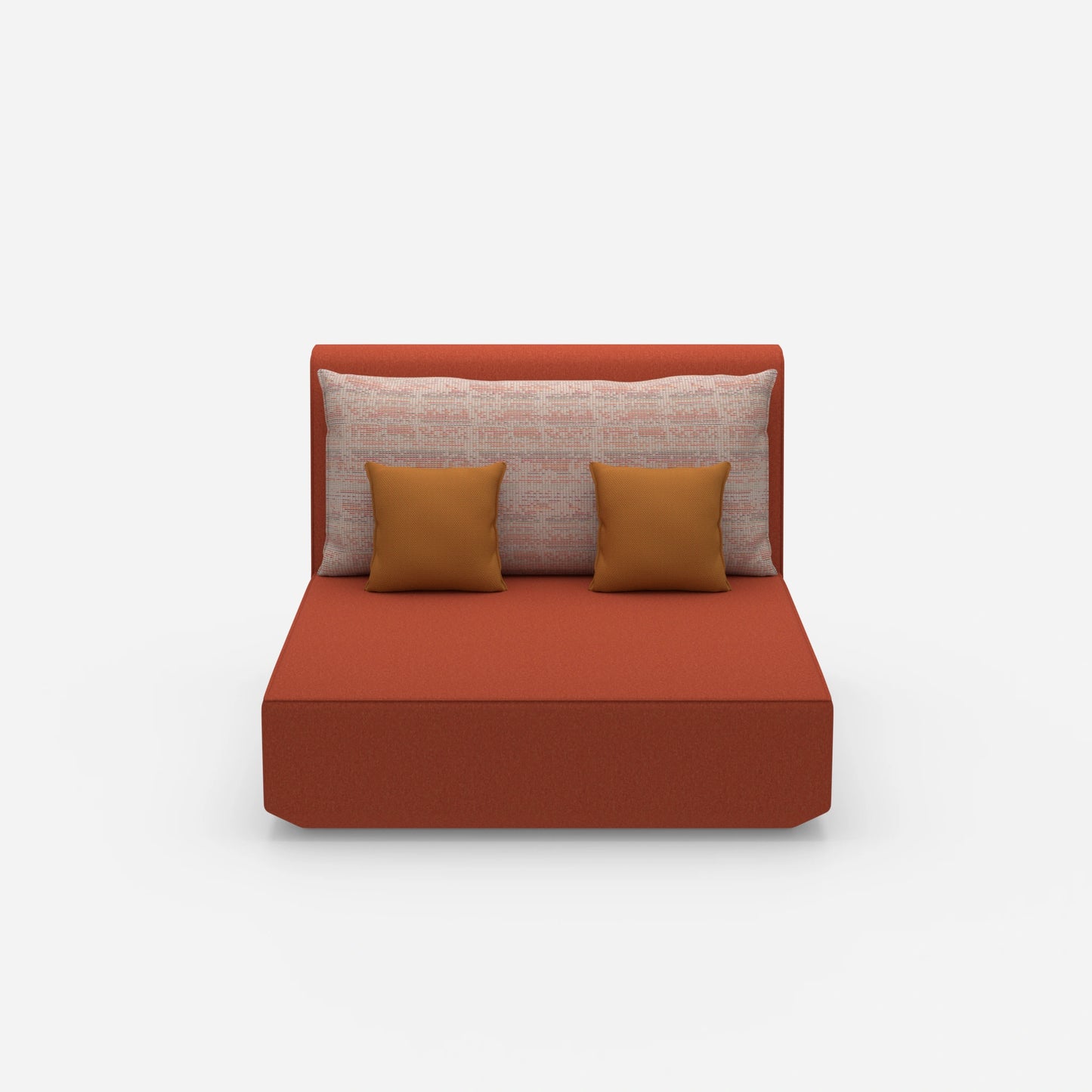 Double chaise longue from the front