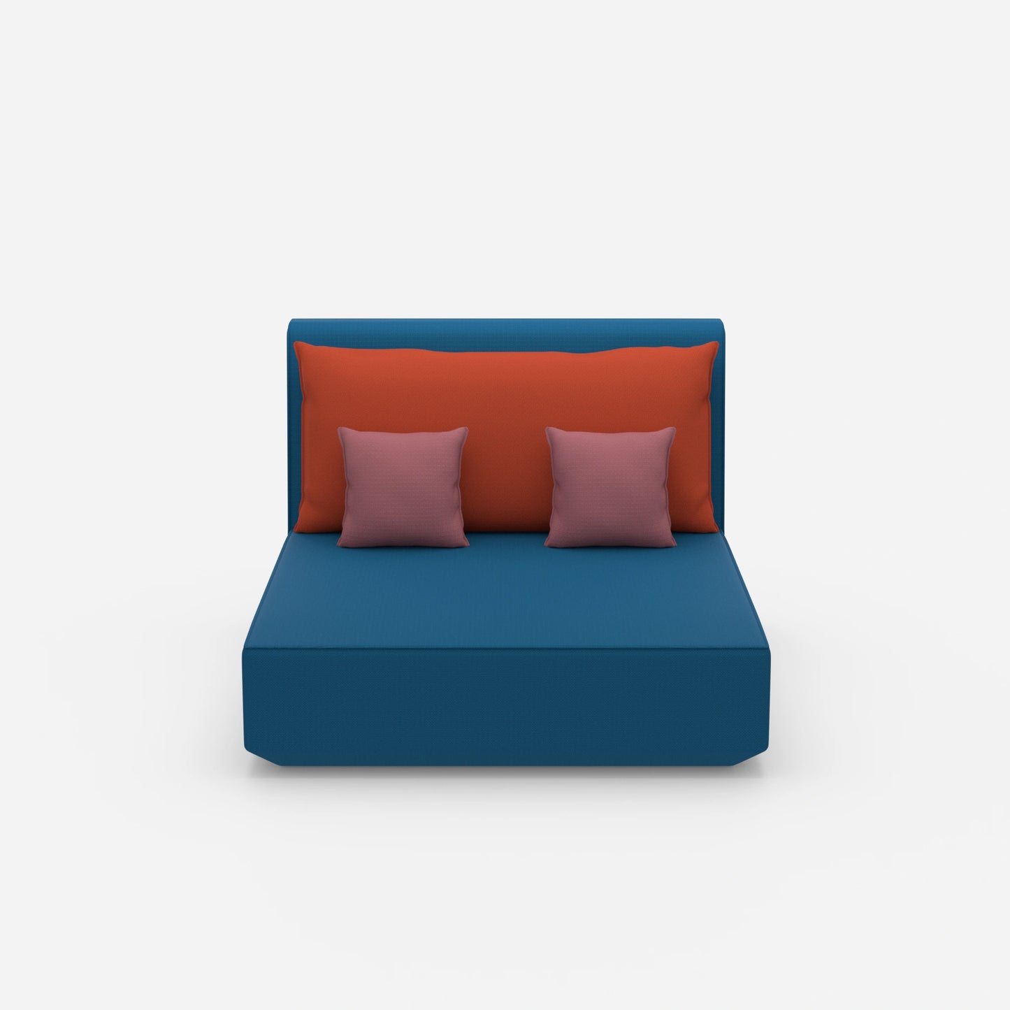 Double chaise longue from the front