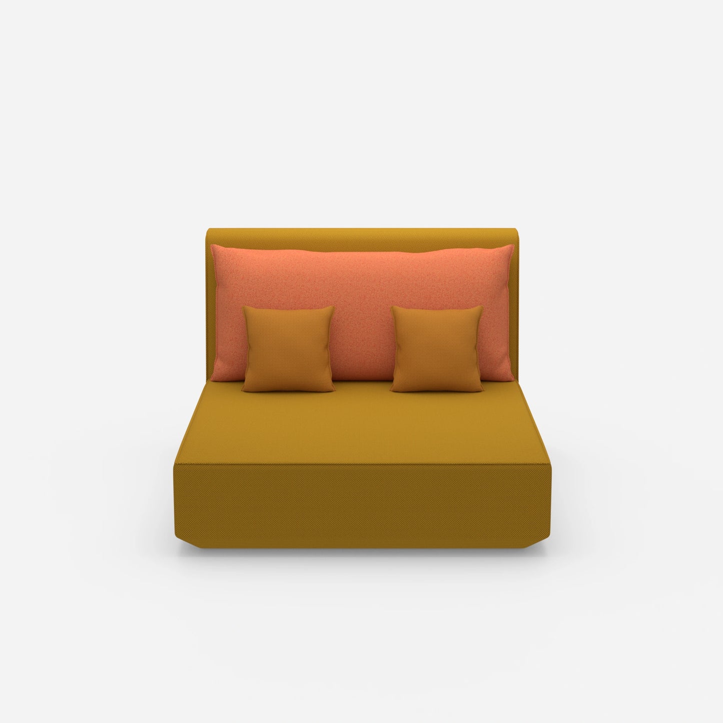 Double chaise longue from the front