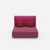 Double chaise longue from the front