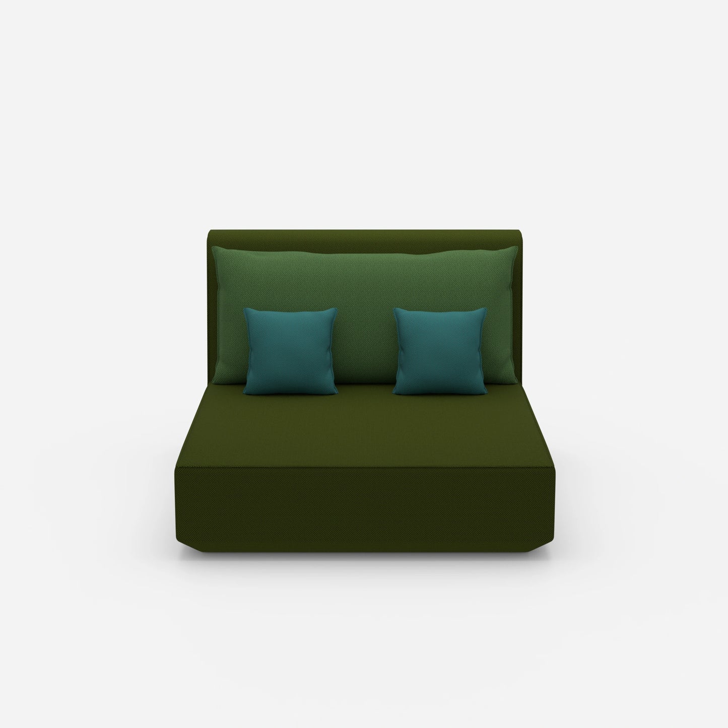 Double chaise longue from the front