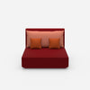 Double chaise longue from the front