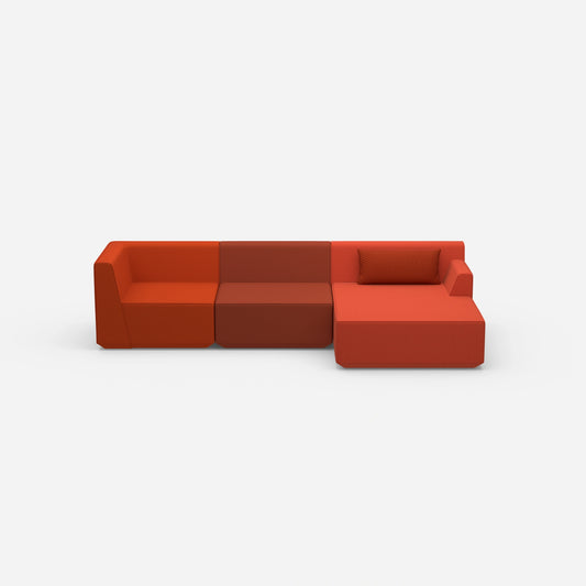 Modern corner sofa 320 cm wide from the front